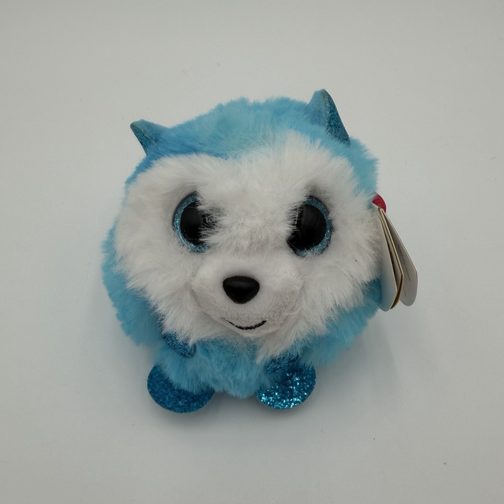 Ty Puffies Prince The Blue Siberian Husky‎ Dog 3" Plush Stuffed Animal June 18th